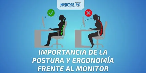 ¿Es importante el ajuste de la postura y la ergonomía del monitor?